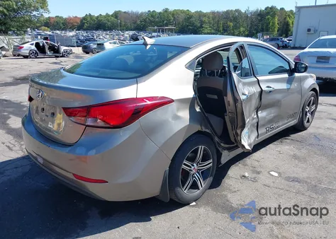 2014 Hyundai Elantra Se from USA, damaged, VIN 5NPDH4AE8EH530934